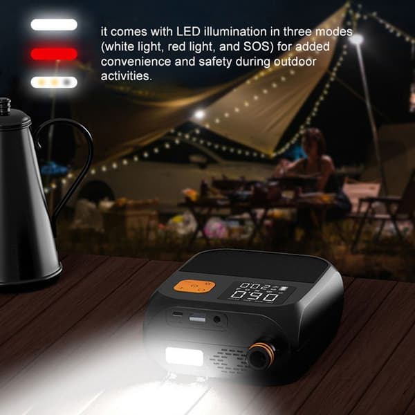 25PSI Air Pump - Rechargeable Portable Electric SUP Paddleboard & Car Pump Digital Display