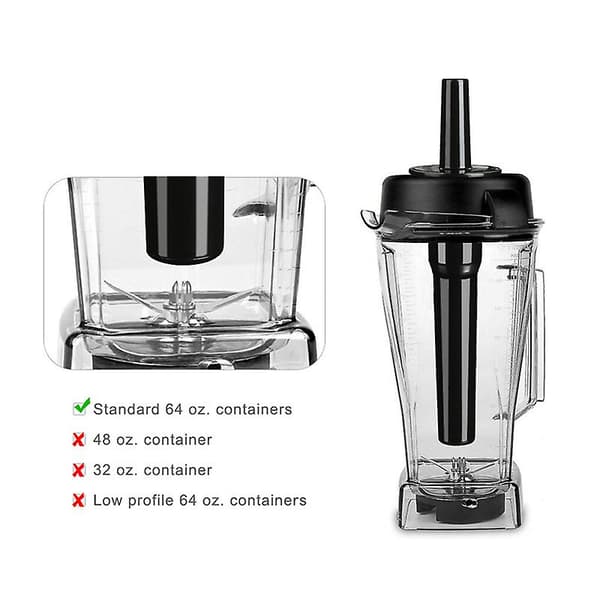 Blender Tamper Accelerator Plastikstav Stempel til Vitamix 760/5000/5200 Blendere til Standard 64