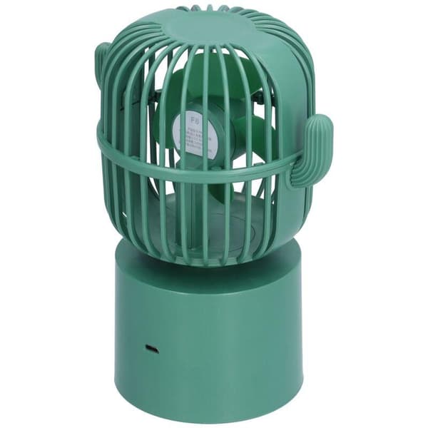 Mini USB oscillerende kaktusformet ventilator, 3600 mAh batteri, bærbart ABS-materiale, indbygget opladningsfunktion.
