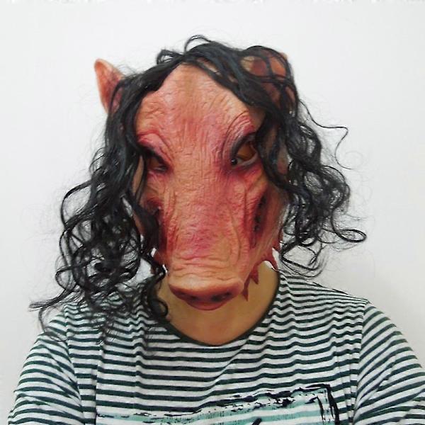 Halloween Pelottava Saha Sian Päänaamio Cosplay-juhliin Kauhea Eläinten Naamio Täyskasvo Lateksi