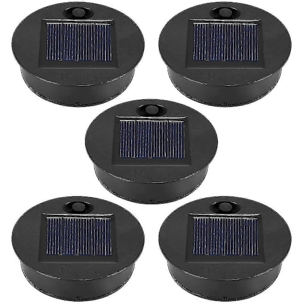 5-pakning Solcellelampe Erstatningstopper (2,76/2,36 tommer) Vanntett Varmhvit LED for Utendørs Lanterner