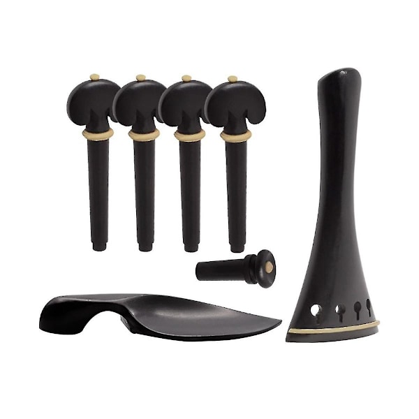 Trä Violin Stämskruvar Hakstöd Violin Hakstöd Ändpinne Stämapparat Stall Set 4/4 Violindelar