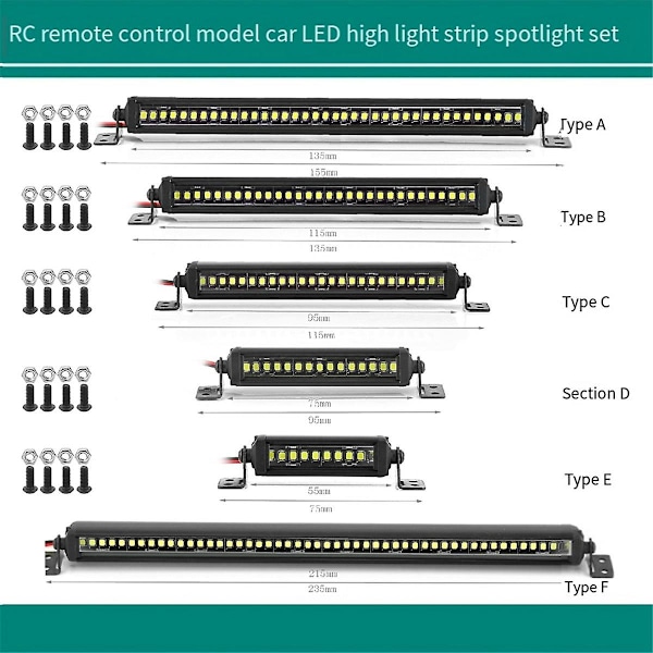 RC Bil Taklampa 24 36 LED Ljusramp för 1/10 RC Crawler Axial SCX10 90046/47 SCX24 Wrangler D90 TR