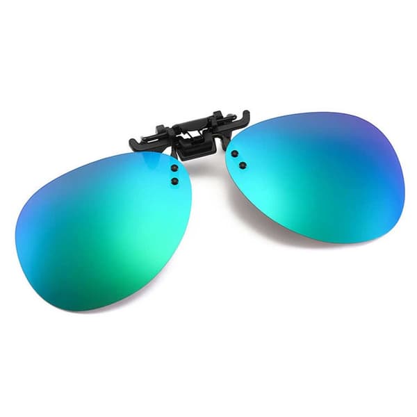 Clip-on Aviator-aurinkolasit Pilottilasit Vihreä Peililasi