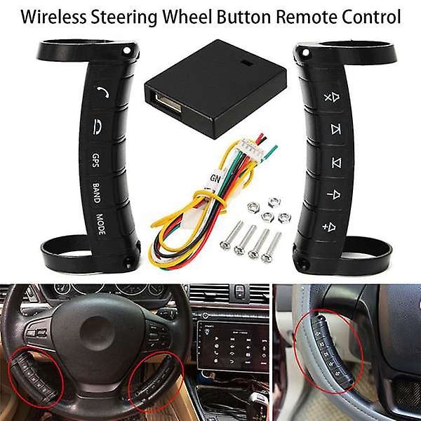 Universal Multifunksjons Trådløs Rattskontroll Bluetooth DVD Navigasjon Knapper Kontroller