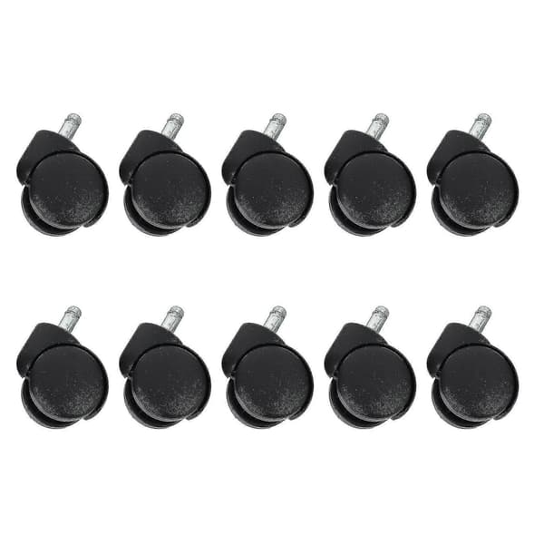 50 mm kontorstol hjul - sæt med 10 - sort