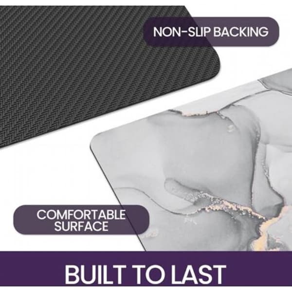 Badeværelsesmåtte af kiselgur - 40 x 60 cm - Grå - Ultra-absorberende - Skridsikker (gummibagside)