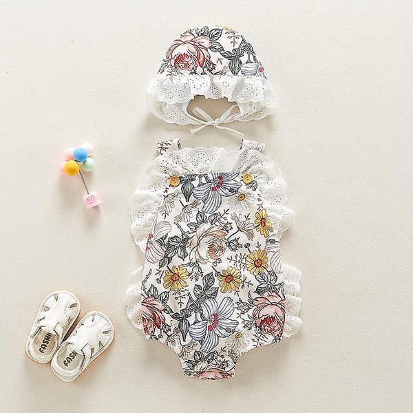 Nyfödd flicka kläder sommar baby flicka romper