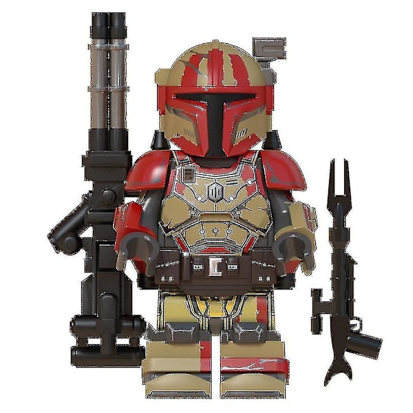 8 st Star Wars tungt infanteri Mandalorian minifigur monterad mini byggsten Actionfigurer Leksak Barn Julklapp