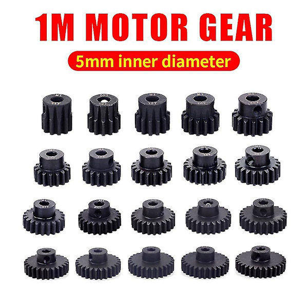 M1 5Mm 28T Svart Stålmetallväxel för 1/10 RC Modellbil