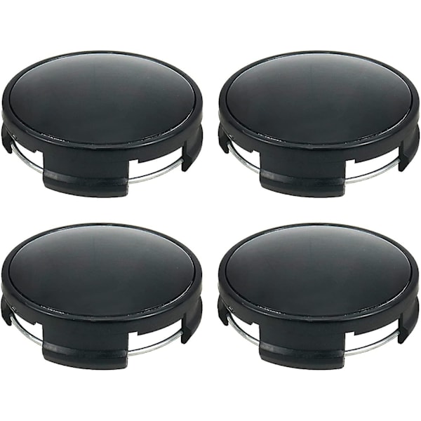 Mkk 4 st plast snap-in typ hjulnavkapsel 62mm ytterdiameter och 60mm innerdiameter för bilar, svart