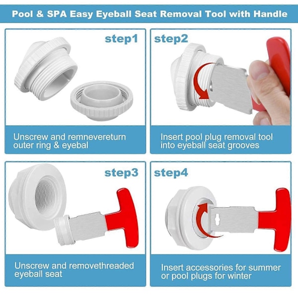 Uima-altaan tulpan poistotyökalu Pool SPA Jet -poistotyökalu malleille SP1419T SP1419B SP1419C