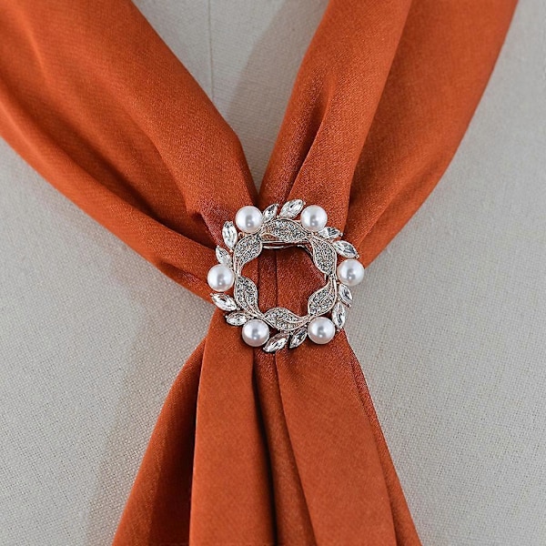 Bling Pärlor Legering Halsduksspänne Strass Chiffong Halsduksklämma Brosch Korsage