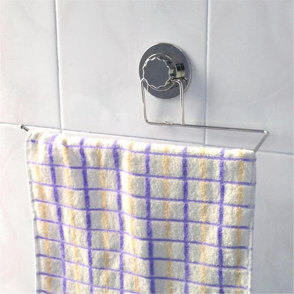 Lång rulle papper sugkopp rack väggmonterad rostfritt stål handdukshållare