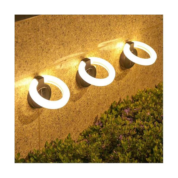 Solcellslampa för trädgård, vattentät vägglampa, underjordisk lampa, hopfällbar trappbelysning, nattlampa, landskapsdekoration