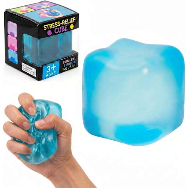 Needoh Nice Cube Stressbold & Sanselegetøj Blå