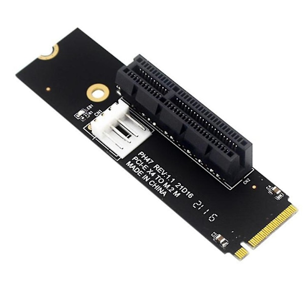 Ngff M.2 Til Pci-e 4x Riser Kort M2 M Nøgle Til Pcie X4 Adapter Med Led Indikator Sata Strøm Riser For