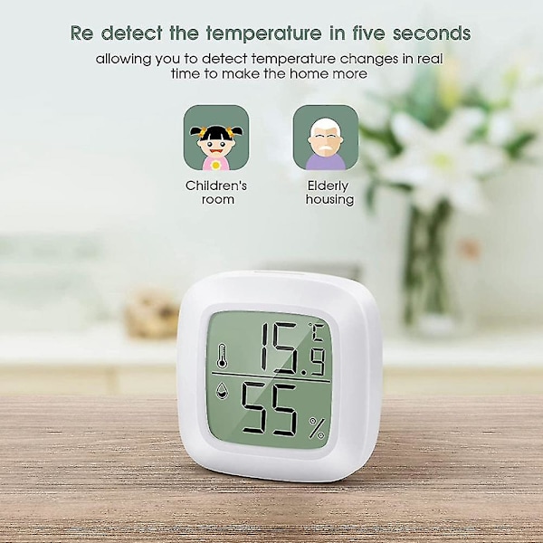 Mini LCD Digital Termometer Hygrometer Pakke med 3 Fuktighetsmåler Termometer Innendørs Egnet for Barnerom, Eldrerom