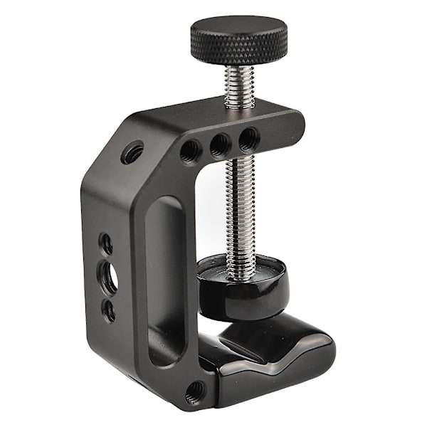 Justerbar C-klemme med 1/4\" 3/8\" gjengehull, kraftig C-formet skrivebordsklemme