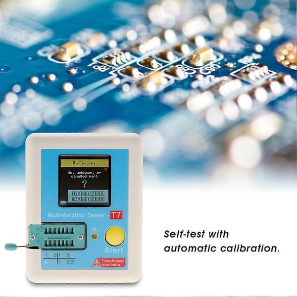 LCr T7 TFT Transistor Tester Fullfarge Grafisk Display Multifunksjonstest