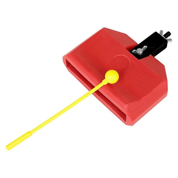 Trumkockklocka, Plast Percussion Instrument Block Ljudmakare med Plaststav för Trumset
