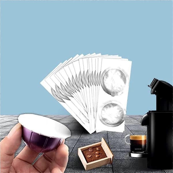 100 stk. engangs låg af aluminiumsfolie til Nespresso Vertuo kaffe
