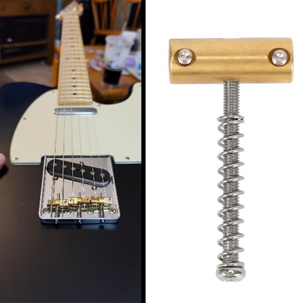 Kompenserad stall för gitarr i mässing, 10,8 mm, för 6-strängad elgitarr i TL-stil