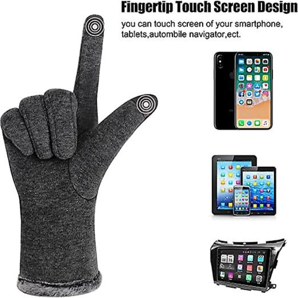 Dame Touch Screen Hansker - Vinterhansker, Varme Touch Screen Hansker Dame Varme Vindtette Hansker