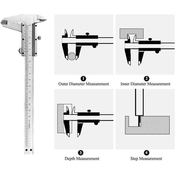 Professionel rustfri stål skydelære 150 mm præcision digital rustfri stål mikrometer skydelære værktøj