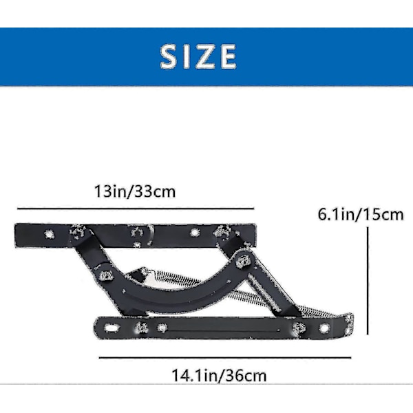 Sofa Senger Seng DIY Justerbar Fjærmekanisme Futon Hengsel Maskinvare Trippel Klikk Hengsel Maskinvare For Sovesofa Seng Møbler