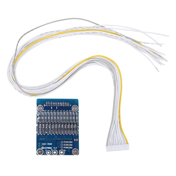 13S 48V 20A Celle 18650 Batteribeskyttelse BMS PCB Board, Li-Batteri Celle Balance Board Modul