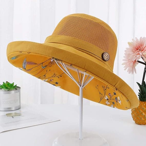 Bucket Hat Dam Mesh Solhatt, Reise Utendørs Strandhatt UV-beskyttelse