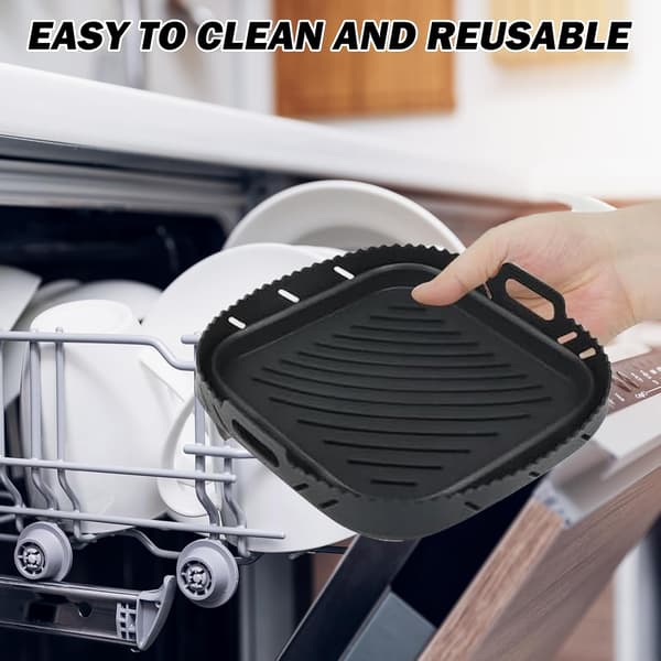 2-pack silikonformar för airfryer med avdelare för 6,2L varmluftsfritöser