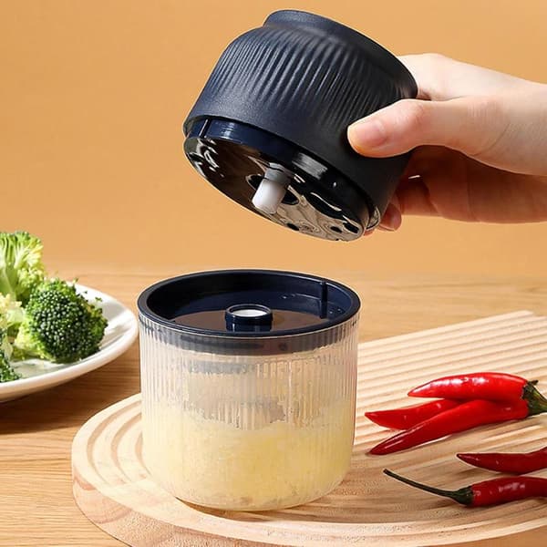 Electric Kitchen Grinder - Robust Safe Multifunctional, Efficient, Small 300W Food Processor, Powerful One-Button with Lid | Outdoor Indoor Tool ve