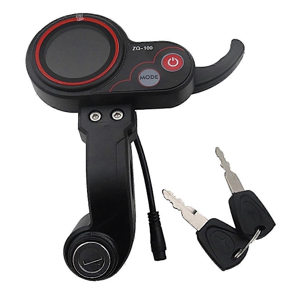 LCD Display ZQ-100 El-Scooter Display med Låsende Instrumentpanel Tilbehør Kickscoot