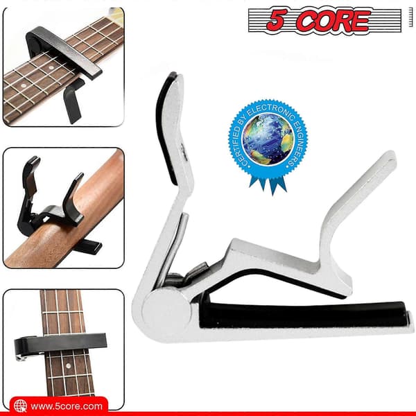 Gitarr Capo Akustisk Clip Gitarr Stränginstrument Klämma Band Elektrisk Gitarr Tillbehör Capo Gitarrhals Capos 5 Core (vit)