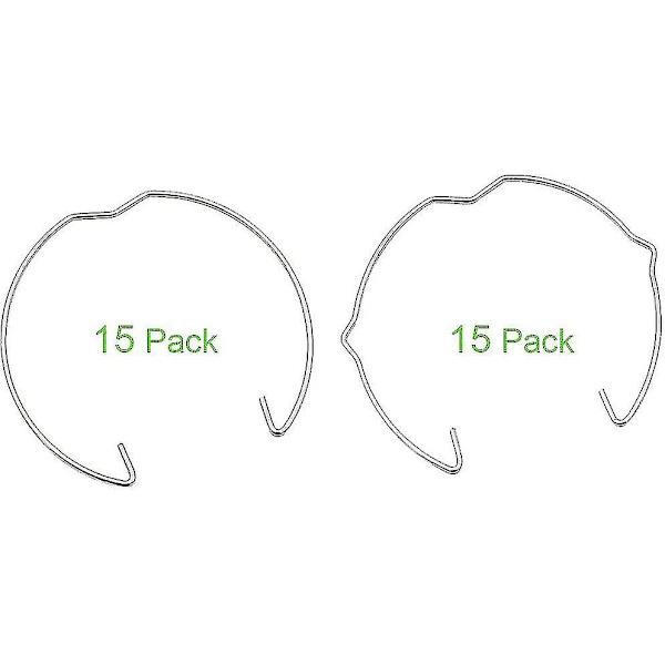 30-pack fjäderlåsringar för GU10 MR16, 50 mm diameter, för infällda spotlights, LED- och halogenlampor