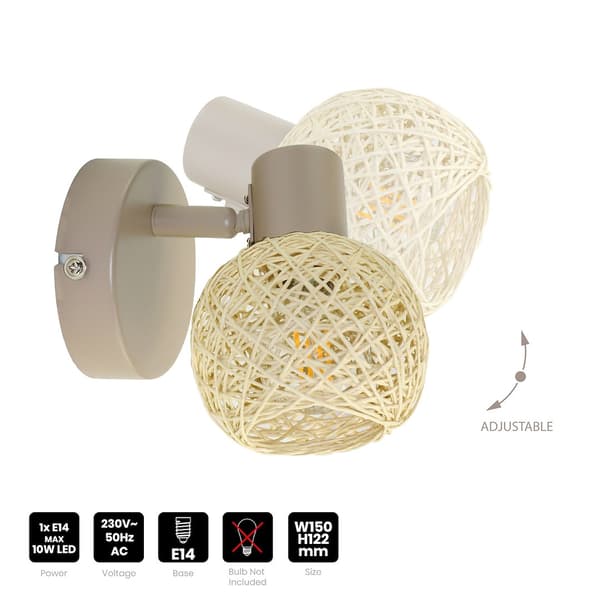 Veggmontert lampe DEX 1 E14 Kashmir Milagro ML2117