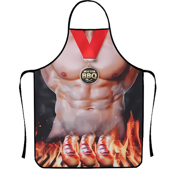 Grillforkle morsomt forkle uten ermer BBQ-forkle 1 stk - Stil 205 2025th
