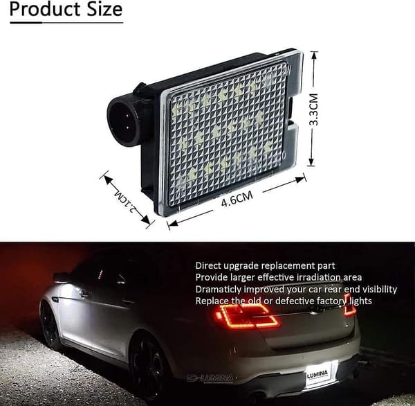 For 2014-2021 Dodge Durango 6000K Hvit LED Skiltlys Lampe Kit