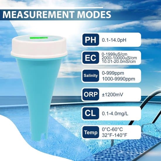 6-i-1 vanntester Bluetooth datalagring bassengvannkvalitetsmåler klor pH EC ORP saltholdighet temperatur Smart app hydroponikk