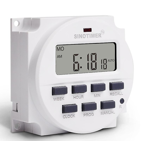 15.98 Tommer LCD Digital Timer 12V DC Programmerbar Tidsafbryder TM618N-4