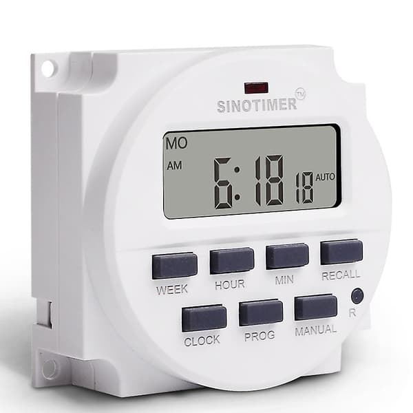 15.98 Tommer LCD Digital Timer 12V DC Programmerbar Tidsbryter TM618N-4