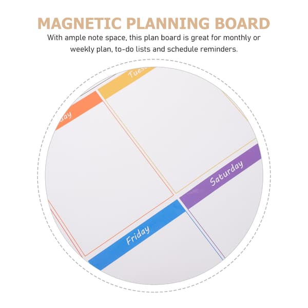 Magnetisk whiteboard kylskåpsväggpanel schema veckoplanerare kalender raderbar