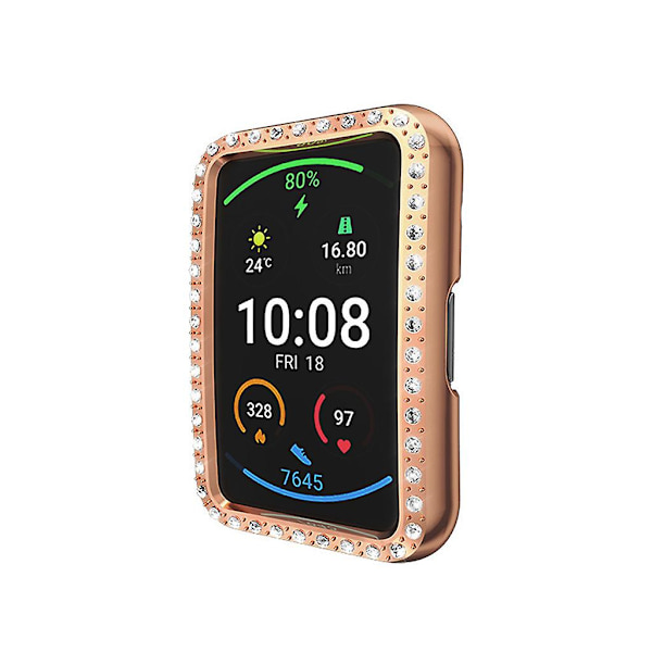 Färgglatt Rhinestone Bumper Hybrid Skal Pc Klockfodral För Huawei Watch Fit Smart Band Skydd