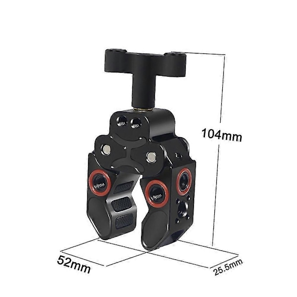 Kameraklämma Krabbklo Kraftfullt Grepp 1/4 3/8 Blixtsko Magic Arm Lampa Slr Kamera Stativ Gör Det Själv Ex