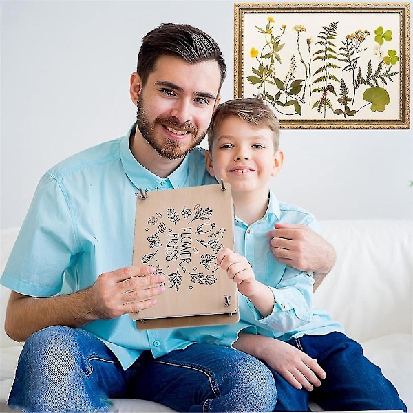 Ammattimainen kukkien puristussarja, 30x21cm DIY kukkien puristussarja sopii aikuisille kuivattujen kukkien tekemiseen &-B5