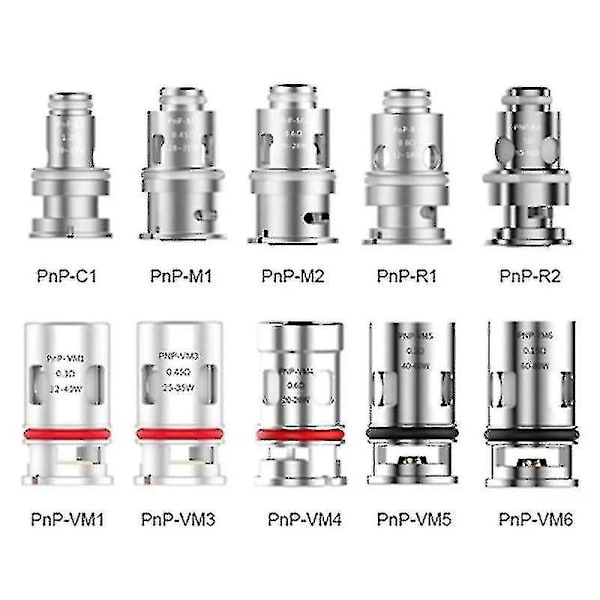 2024 5 stk PnP Coil VM1/VM3/VM5/VM6/TM1/TM2/R1/C1/TR1 Coils til Drag S H80s E60 Vinci X Argus MTL PnP-x Pod Tank