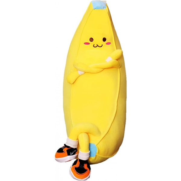 SSRGV Banan-Plushdjur Söt Frukt Plushie Krampludd Lång Plustoy Sovdocka Present till Födelsedag, Alla Hjärtans Dag, Jul