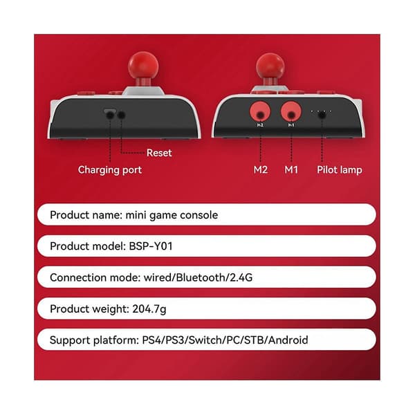 Bærbar Bluetooth Trådløs PC Datamaskin Versjon For Android Ios Telefon Switch Tv 2.4g Spillkontroll
